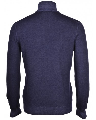 Cardigan zip blue Gran Sasso